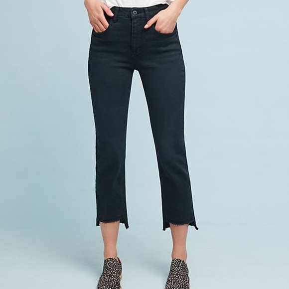 Anthropologie Denim - Pilcro Black High Rise Relaxed Fit Raw Hem Jeans